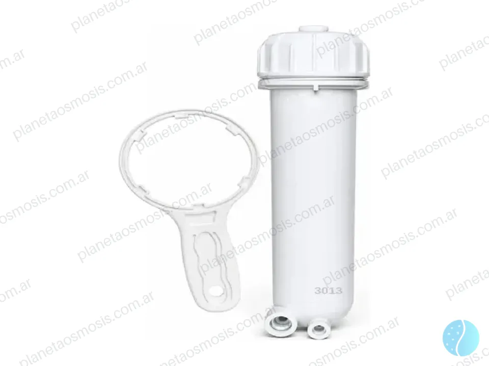 Carcasa porta membrana 10" blanca 400 GPD 6,7 (3013) conexión pico