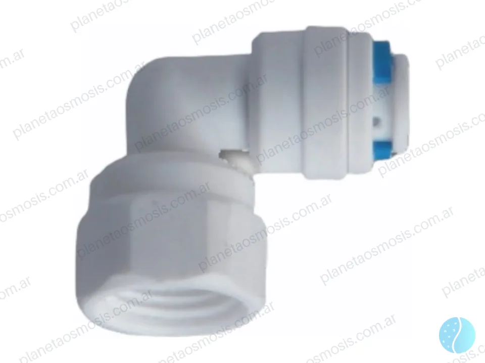 Conector L 1/4 manguera - 1/8 rosca H (equipo general)