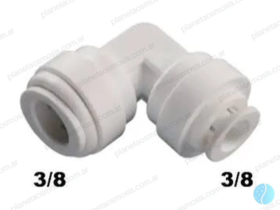 Conector L 3/8 - 3/8 manguera