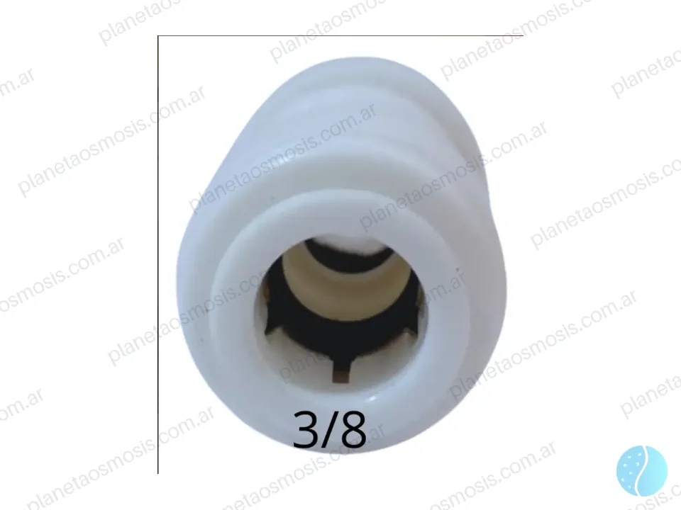 Conector recto 3/8 - 3/8 manguera