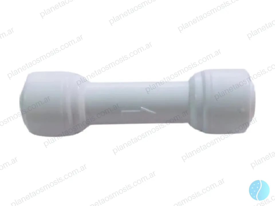 Conector recto 1/4 - 1/4 manguera con válvula de retención