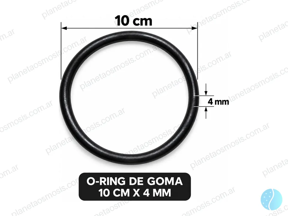 O-ring de goma 10 cm x 4 mm
