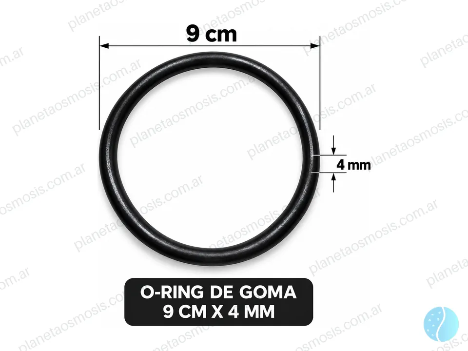 O-ring de goma 9 cm x 4 mm