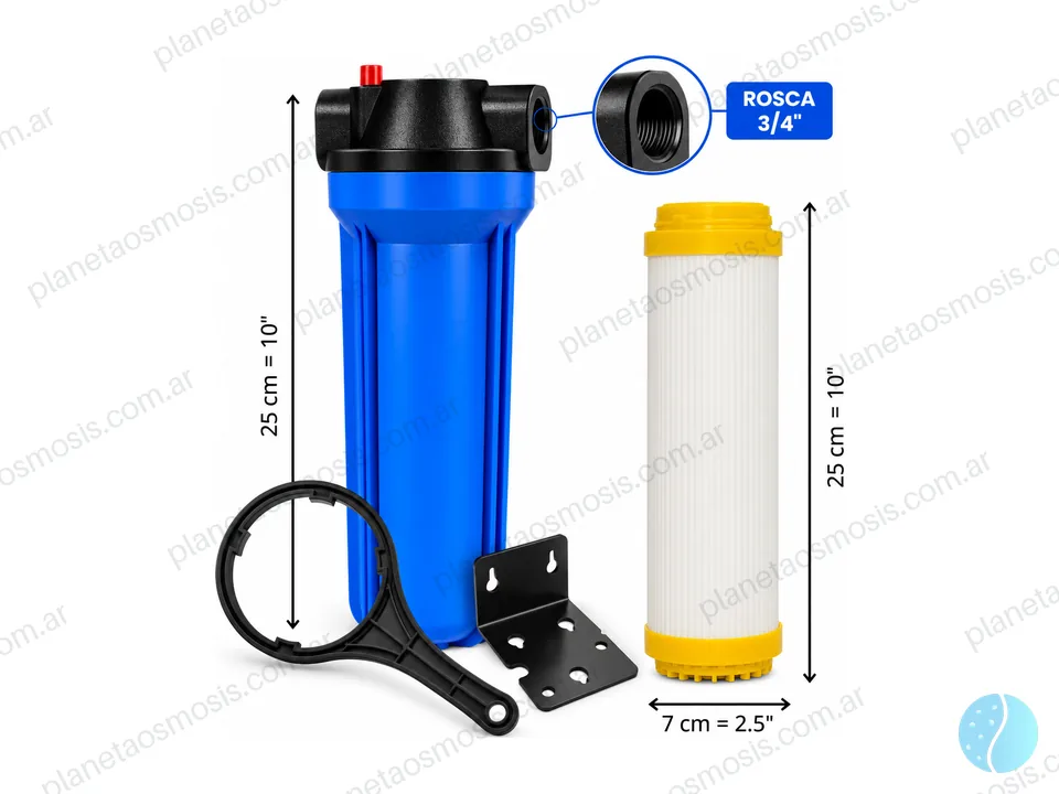 Prefiltro 10" azul 3/4" con RES