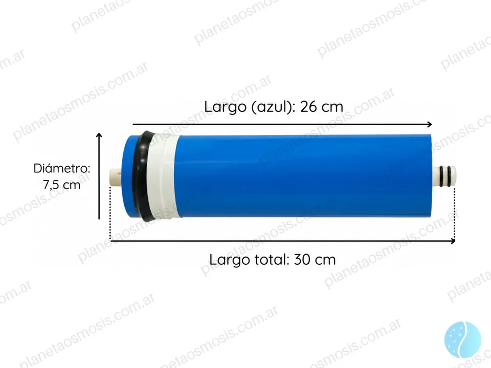 Membrana de ósmosis inversa 300 GPD / 1200 L - 3012