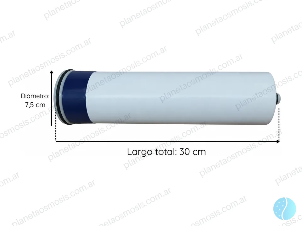 Membrana de ósmosis inversa 600 GPD / 2400 L - 3012 con antiscale